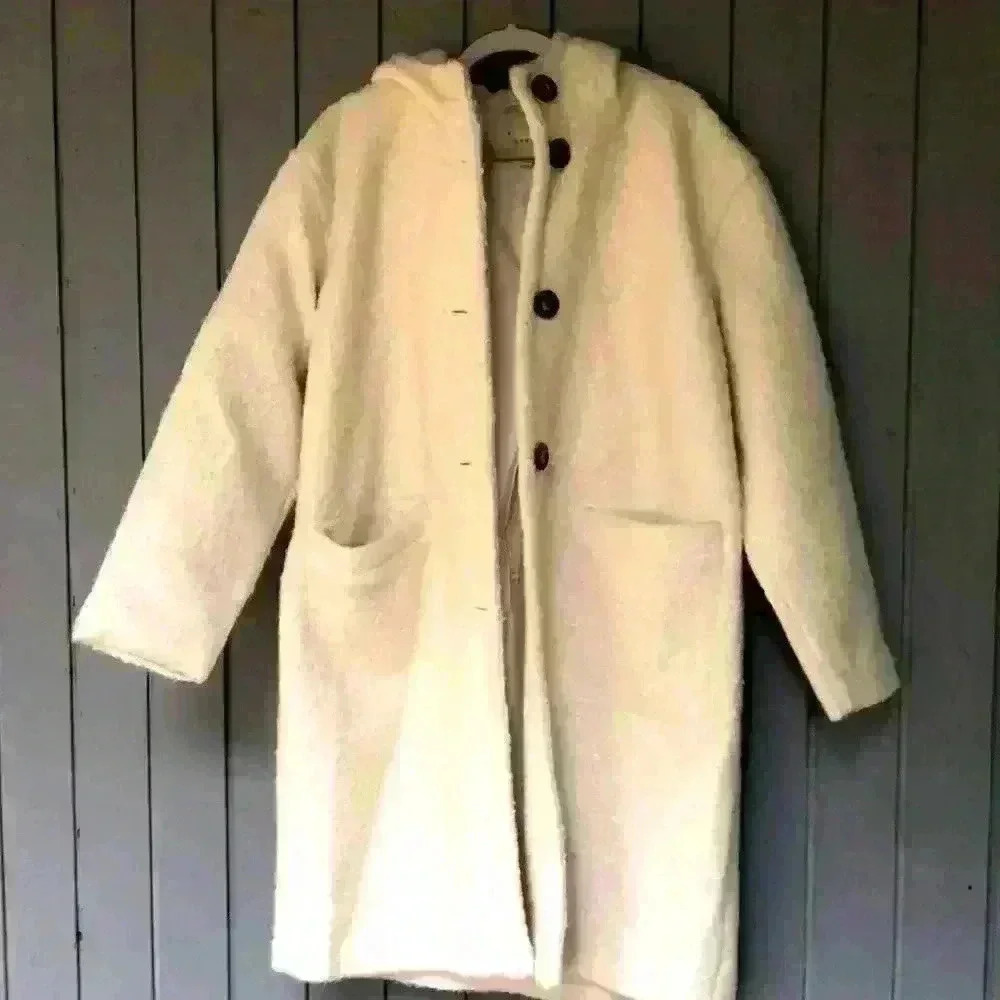 Nwot A New Day White Teddy Jacket Size Large